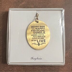 Gold Toned Motivational Keychain With An Inspirational Note New In Box